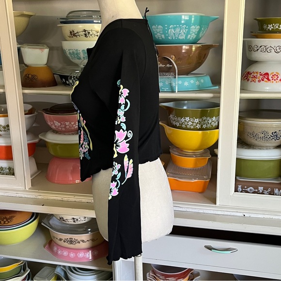 Dollskill Delia’s Butterfly Long Sleeve Glitter Top - Size Small - Picture 6 of 11